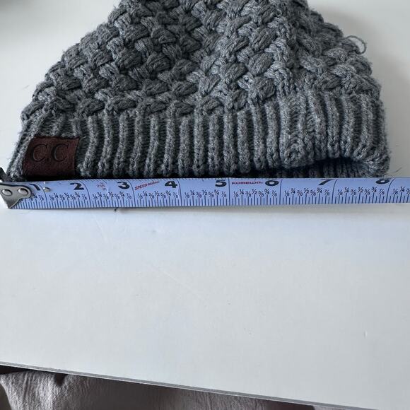 C.C. Basketweave Knit Warm Inner Lined Soft Stretch Skully Beanie Hat - Picture 4 of 6